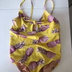 Girls crew cuts pineapple bathing suit sz 8